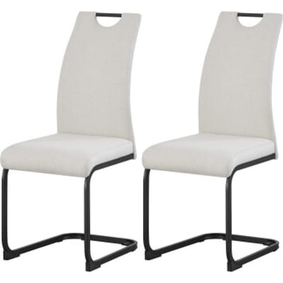 Furnilux Hanna stoel set van 2 in crème moderne design fauteuil