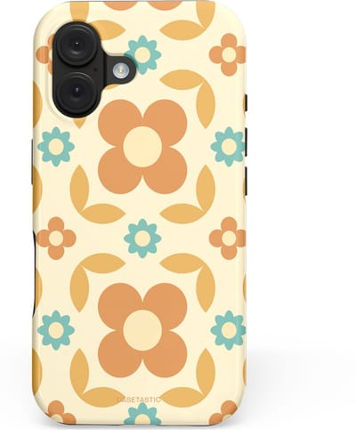 Casetastic hoesje geschikt voor Apple iPhone 16 - MagSafe - Dubbellaagse bescherming - Retro verlangen - Fashion Case - Crème Perzik Goud