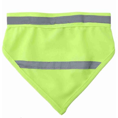 Écharpe Réfléchissante pour Chien de Compagnie Chiot Collier Bavoir Foulard (Jaune Fluorescent M) L