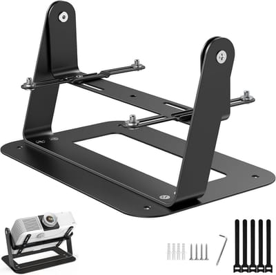 Projector Standaard - Plafondmontage Beugel - Thuisbioscoop Inrichting - Verstelbare Plaatarmen - 29x20x5 cm - Zwart