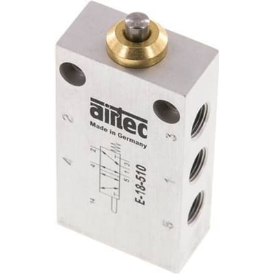 5/2 G1/8'' Nokbediend Ventiel 0-12bar/0-168psi Airtec