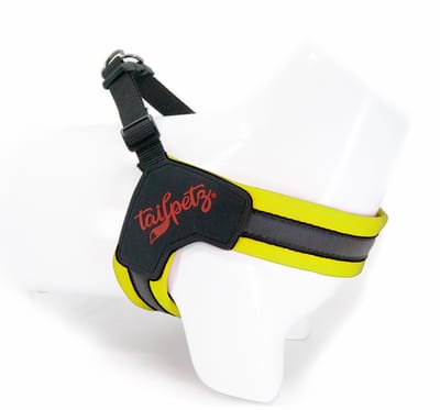 Tailpetz V-Type Hondenharnas – Comfortabel & Veilig – Verstelbaar – Lichtgewicht - Hondentuig - Hondentuigje Kleine Hond - Y Tuig Hond - Harnas Hond - Anti Trek Tuig Hond - Reflecterend - Maat M - Lime