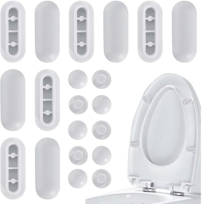 Toiletbril stoppers - Bril buffers - Geluidsreductie thuis - Universele pasvorm - 3 x 1 x 2.5 cm - Wit
