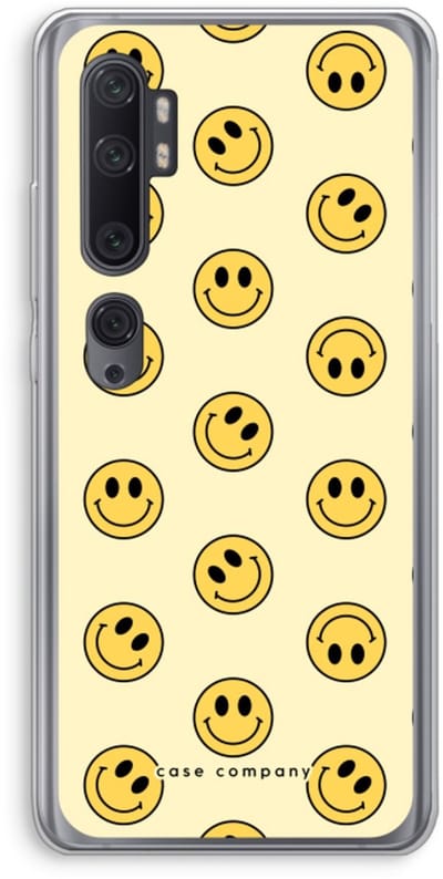 Case Company® - Hoesje geschikt voor Xiaomi Mi Note 10 hoesje - Smiley N°2 - Soft Cover Telefoonhoesje - Bescherming aan alle Kanten en Schermrand