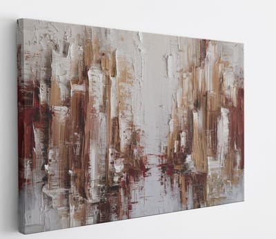 Saammp Canvas Schilderij - Bruin - grof - Abstract - 45x30 - Foto op canvas - Wanddecoratie - Muurdecoratie Woonkamer - Slaapkamer decoratie - Canvas Print