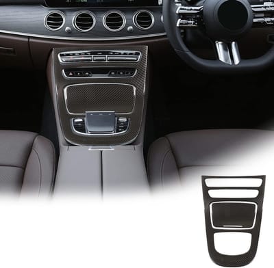 Center Console Gear Panel Frame Cover Trim Sticker voor Benz E Class W213 2021 - Auto Interieur Accessoires, Carbon Fiber, Duurzaam en Stijlvol