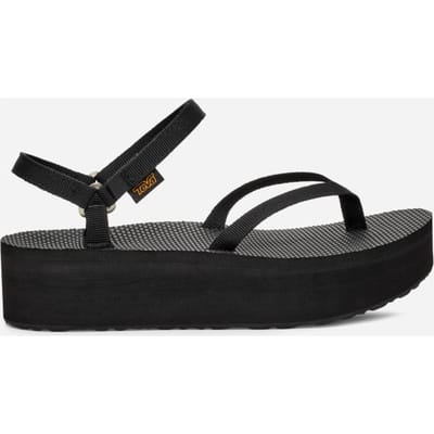 Teva Flatform Slim Sandalen in Black voor Dames, Maat 37