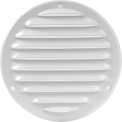 Wit Ventilatierooster Ø 12,5 cm met Geïntegreerd Vlieengaas voor HVAC-systemen
