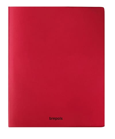 Brepols bureau agenda 2027 - OPTIVISION LARGE [0.117] - VELUTO - Bureau agenda - 1 week op 2 pagina's - Weekoverzicht - Gespiraleerd - Rood - 17.1 x 22 cm
