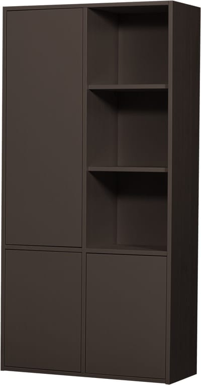 WOOOD Merel opbergkast - Grenen - Middenbruin - 100x200x44 cm