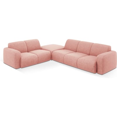 Hoekbank Lola links chenille met hocker | Windsor & Co