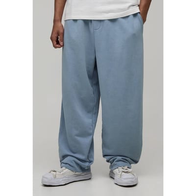 Gewassen Loopback Joggingbroek Met Ballonpasvorm | Washed Blue | Size XS