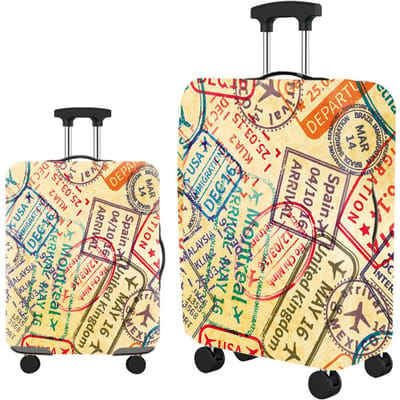 Reisbagagehoezen voor koffers, kofferhoes en bagagebeschermer, stofdicht, duurzaam elastisch, geschikt voor bagage van 18-32 inch S(18-21inch suitcase) geel