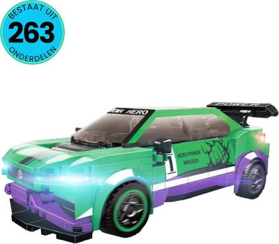 WOMA® Raceauto Speelgoed Set Geschikt Voor LEGO - Vanaf 6 Jaar - 263 Bouwstenen - Supercar - Bouwpakket - STEM Speelgoed - Speelset - Bouwspeelgoed - Inclusief Handleiding