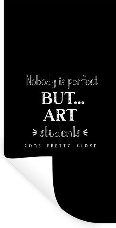 Muurstickers - Sticker Folie - Quotes - Art - Studenten - School - 40x80 cm - Plakfolie - Muurstickers Kinderkamer - Zelfklevend Behang - Zelfklevend behangpapier - Stickerfolie