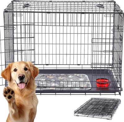 AREBOS Hondenbench - Bench - Bench voor honden - Hondenbench Opvouwbaar - S - 63 x 51 x 45 cm