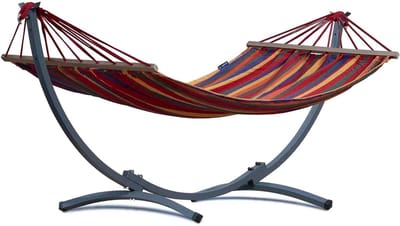 Tuin Hangmat - Lounge Net - Ontspannen Buiten - Stalen Frame - 290 cm - Kleurrijk