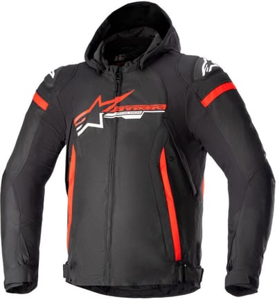 Alpinestars Zaca Waterproof Jas Zwart Fel Rood Wit - Jas