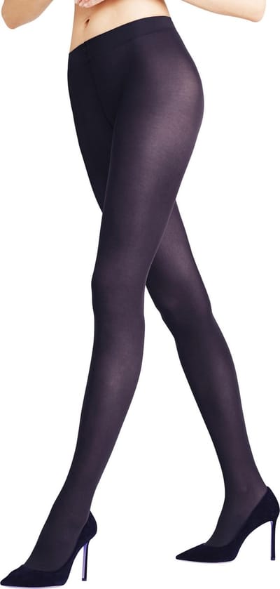 FALKE Matt Deluxe eenkleurig materiaal transparant 30 DEN panty dames blauw - maat S-M