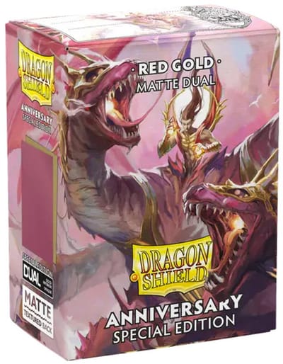 Dragon Shield – Matte Dual Sleeves Pomegranate And Gold 100x
