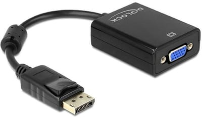 Delock - DisplayPort naar VGA Beeldscherm Adapter - zwart