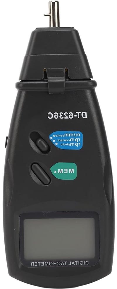 Digitale Toerenteller - Snelheidsmeter Motor - Motorprestaties Meten - Opto-elektronische Meting - 19999 RPM - Zwart