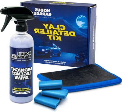 Auto Detail Set - Reinigingskit Voertuig - Glanzend Oppervlak - Keramisch Doordrenkt - 3 Kleistaven - Blauw