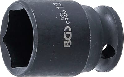 BGS Kracht Dopsleuteldop zeskant - 1/4 - 13 mm