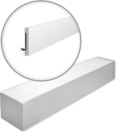 NMC FD2S-box WALLSTYL Noel Marquet 1 doos 13 stukken Plint Deuromlijsting modern design wit | 26 m