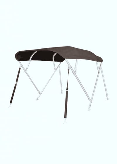 BREG Biminitop | RVS 4-boogs | Breedte 231 <> 243 cm - Hoogte 117 cm - Antraciet doek