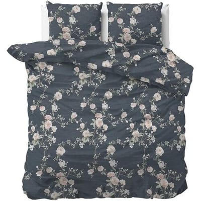 Sleeptime Dekbedovertrek Eloise 2 Indigo - Eenpersoons 140 x 200/220 cm + 1 kussensloop
