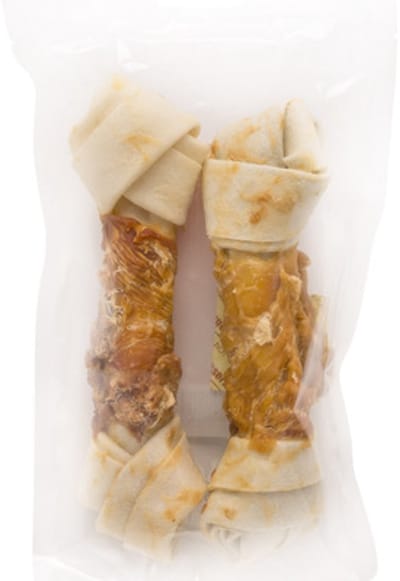 Landman Geknoopt Kauwbot met Kip (2st) - 19cm - Hondensnacks - Hondensnoepjes - Kauwstaaf hond