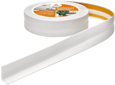 Zelfklevende Plint - Afwerkstrip Flexibel - Wand Afwerken - Extra Sterke Hechting - 32 mm x 23 mm - Lichtgrijs