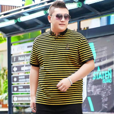 Dikke Heren Dikke Plus Grote Maat Korte Mouw Revers T-shirt Mode Middelbare Leeftijd Half Lange Mouw Polo Casual Lichaam Shirt Dikke Man Shirt 7XL black
