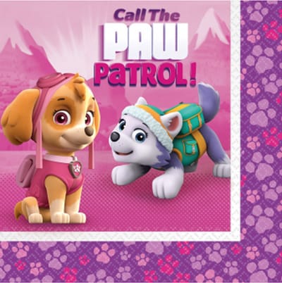 PAW Patrol - Servetten - 33 x 33 cm - Roze - 20 stuks