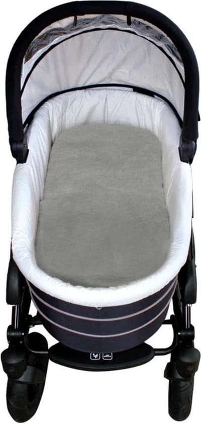Heitmann Felle Lamsvacht - Voor in de kinderwagen, buggy of wiegje - schapenvacht - Grijs