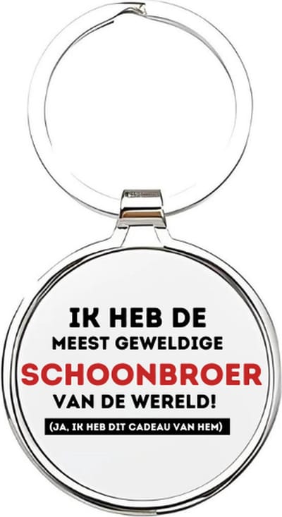 Akyol - ik heb de meest geweldige schoonbroer van de wereld Sleutelhanger - Schoonbroer - de liefste schoonbroer - schoonbroer sleutelhanger - broers sleutelhanger - sleutelhanger broer - familie sleutelhanger - verjaardagscadeautje - 4 x 7,5 CM
