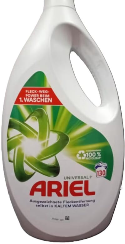 Ariel - vloeibaar wasmiddel - universal+ - krachtige vlekverwijdering - frisse geur - 130 wasbeurten - 6 liter