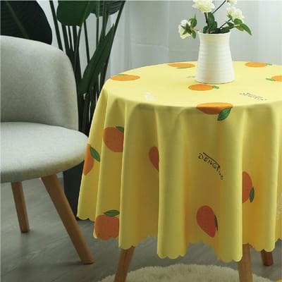 Katoen Linnen Kleine Frisse Tafelkleed Huishoudelijk Minimalistisch Rond Tafelkleed Restaurant Kleine Ronde Tafel Stoffen Tafelmat Diameter 90cm