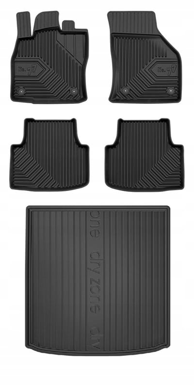 Frogum Serie 77 Volkswagen Golf VIII Variant – Automattenset + Kofferbakmat – Perfecte Pasvorm – Geurloos TPE – Hoge Beschermrand
