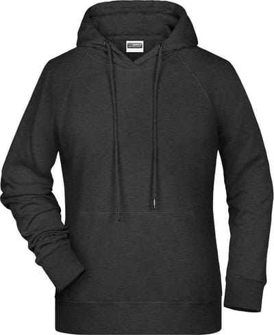 James and Nicholson Dames/dames Raglan Sleeved Hoodie (Zwarte Heide)