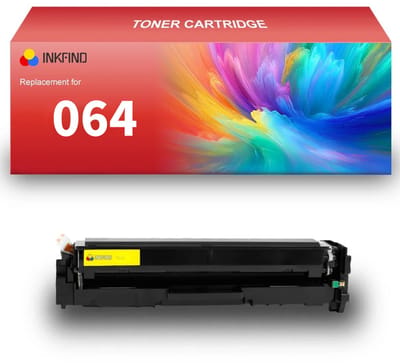 INKFIND 064 Geel tonercartridge (5000 pages) compatibel met Canon 064 064H Geel geschikt voor Canon i-SENSYS LBP722Cdw,MF832Cdw - 1-pack Geel