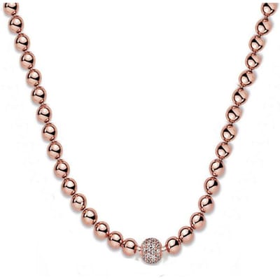 Originele nieuwe S925 Infinity Knot Bead & Pave Me Link Snake Chain Schuifketting voor Mode Bead Charm Diy Sieraden 60cm beige