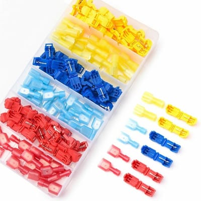 360PCS Nylon Spade Quick Disconnect T-type Crimp Terminal Volledig geïsoleerde mannelijke en vrouwelijke spade