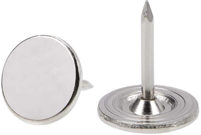 Dailygoods- Duimspijkers 25 stuks - Zware Platte Kop - Decoratieve Pushpins - Duurzaam Metaal - Voor Muur/Prikbord - Klassiek Brons