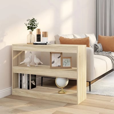 vidaXL - Boekenkast - / - kamerscherm - 100x30x72 - cm - sonoma - eikenkleurig