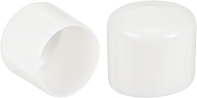Ronde Doppen - Vinyl Eindkappen - Bescherming Pijpen - Zacht Elastisch Materiaal - 36 mm Binnendiameter - Wit