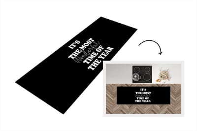 Keukenloper - Loper keuken - Kerst - Quotes - It's the most wonderful time of the year - Spreuken - 150x50 cm - Keukenloper vinyl