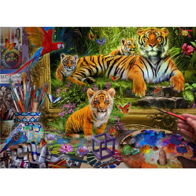 Diamant schilderij tijger diamant mozaïek kerst diamant borduurwerk dier 5D DIY kruissteek 20X30CM