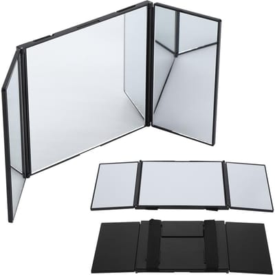 Opvouwbare Make-up Spiegel Automobiel Auto Interieur Zonneklep Eenvoudig Gemonteerd Decoratief Accessoire white